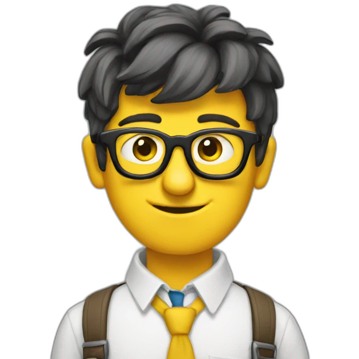 Nerd minion emoji