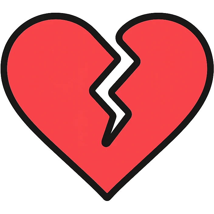colored broken heart icon emoji