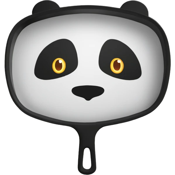 panda shape frying pan  emoji