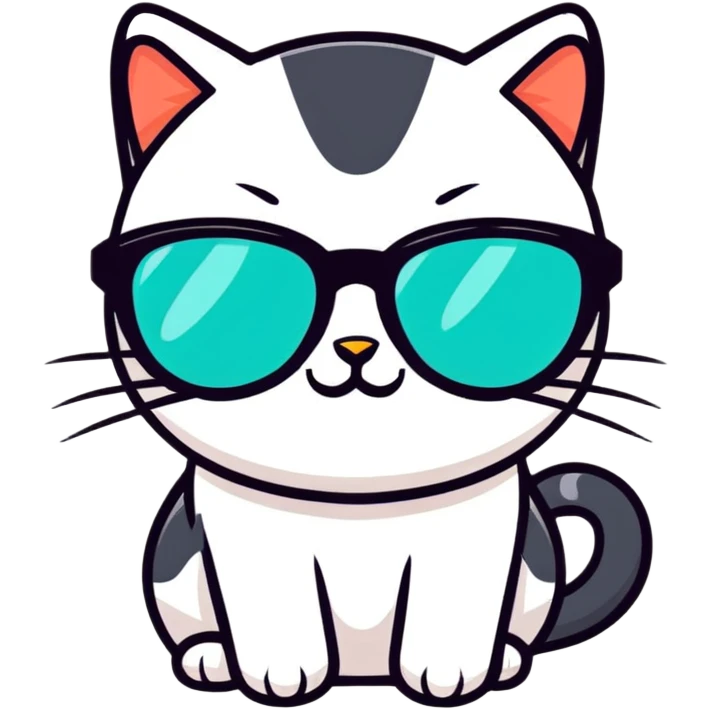 Cat with sunglasses emoji