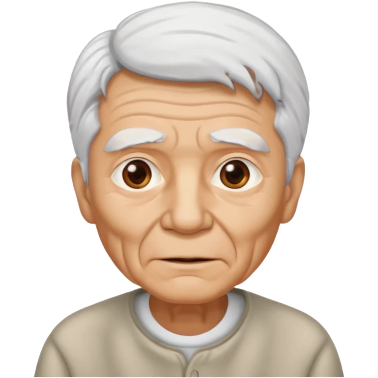 elderly man white hair  emoji