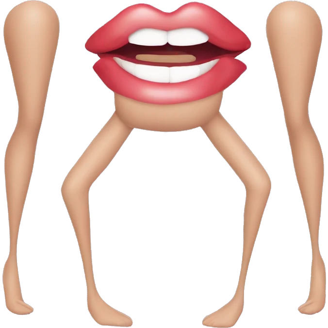 Lips with legs  emoji