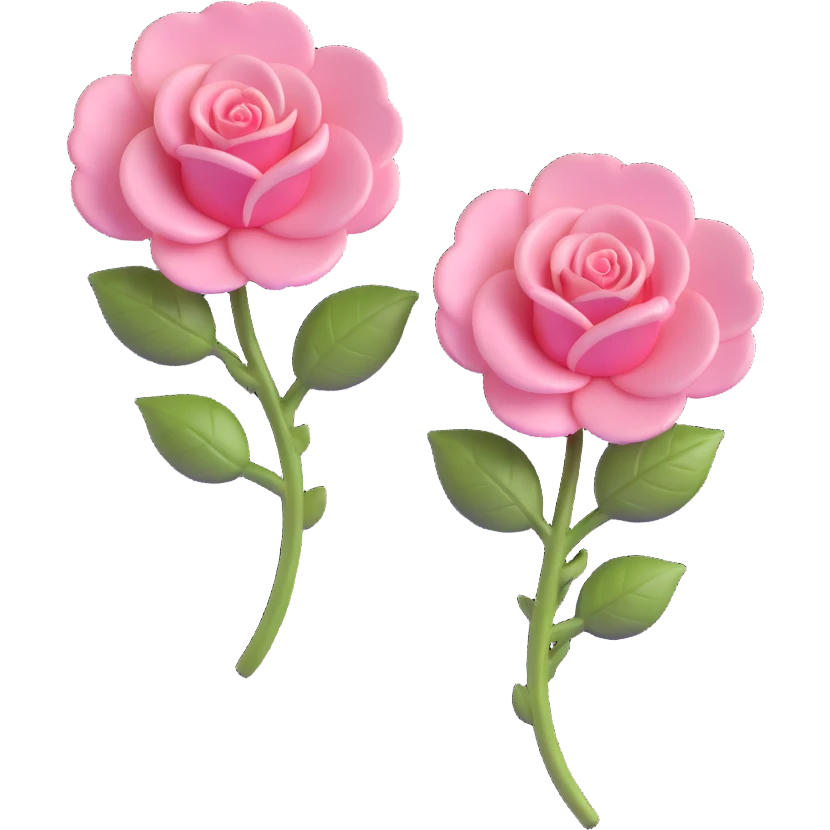 3D gothic rose earring with pink petals, ornate and elegant emoji