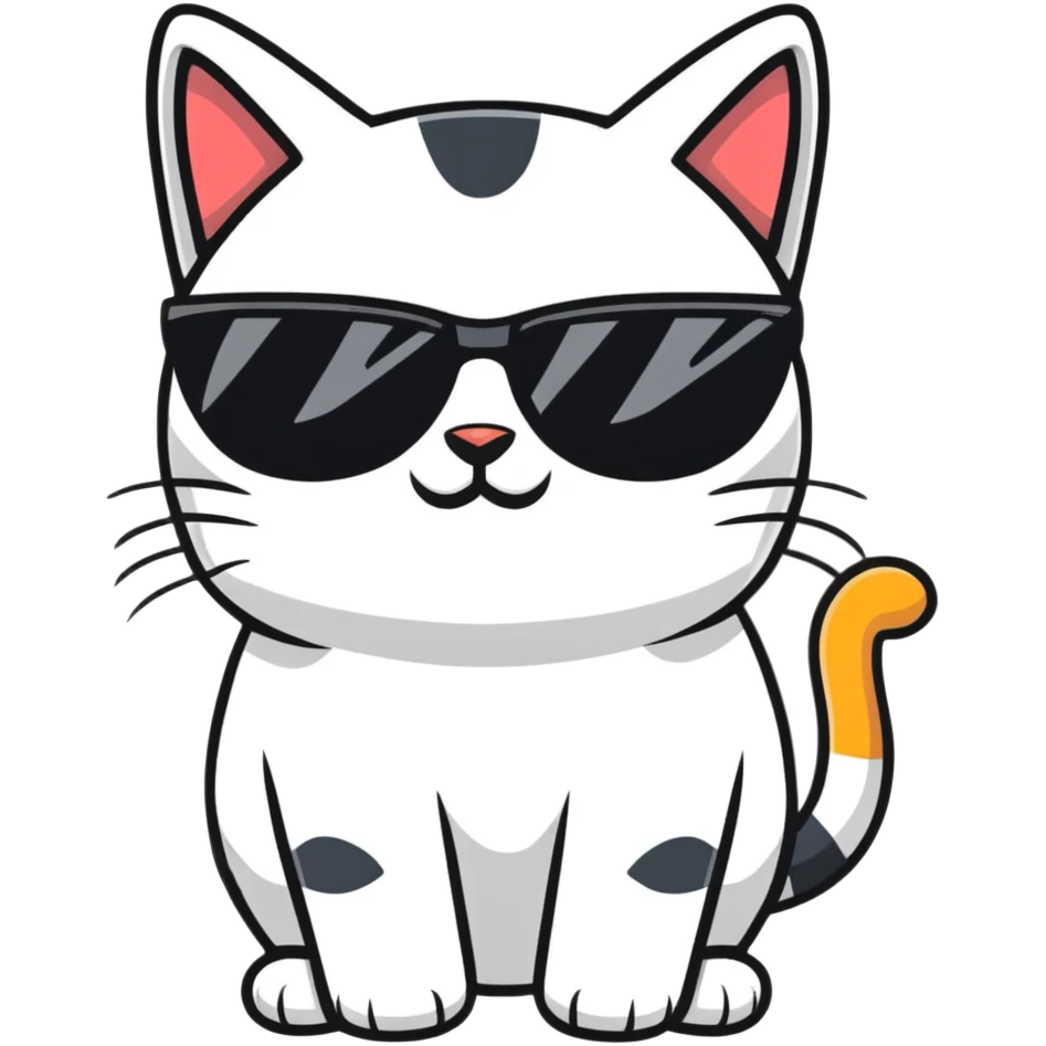 Cat with sunglasses emoji