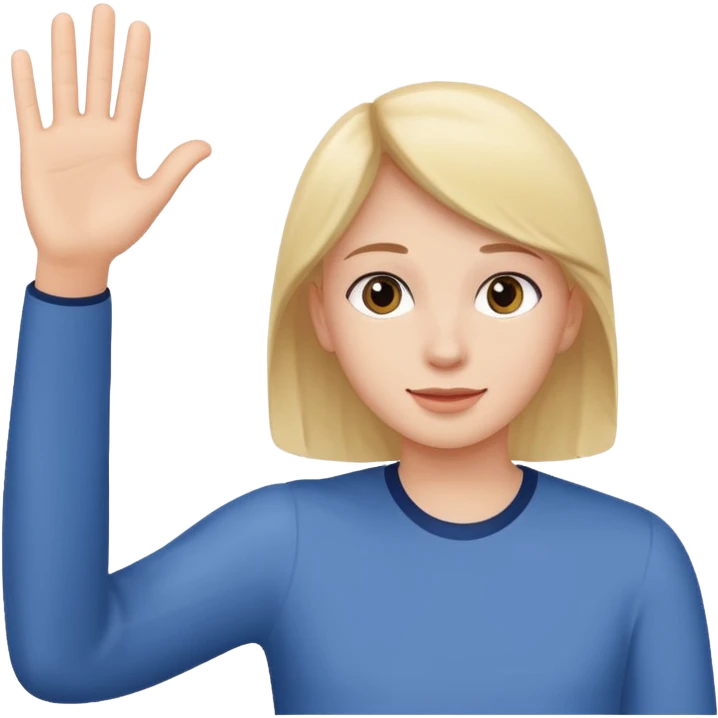 two adults waving goodbye to a teenager, side perspective emoji