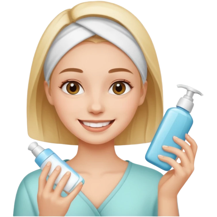 an emoji of a girl doing skincare emoji