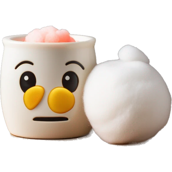 Wax warmer with cotton ball  emoji