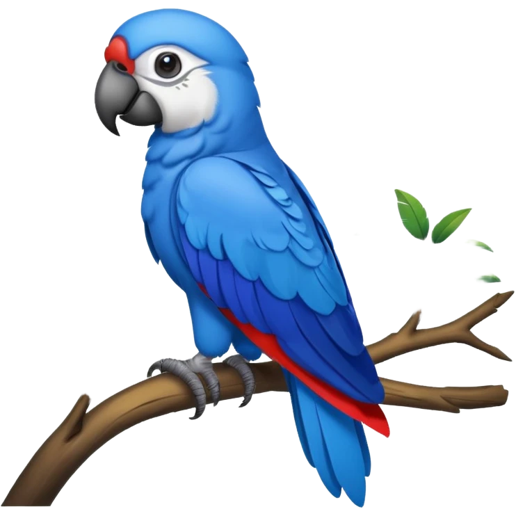 Blue parrot emoji