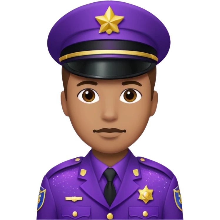 glitter purple officer emoji