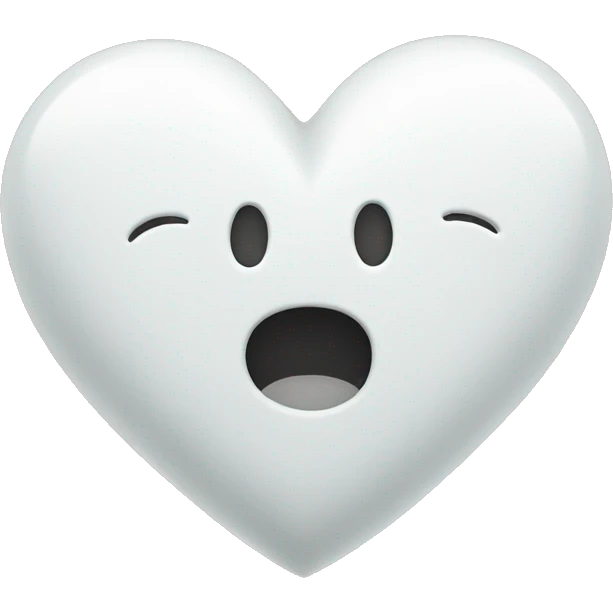 white heart with letter A inside emoji