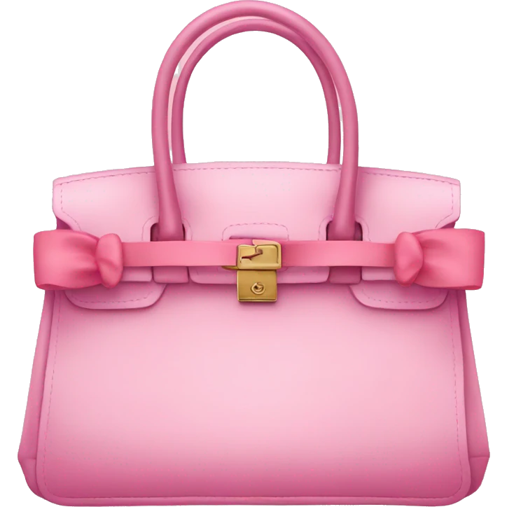 Birkin bag with pink bows emoji