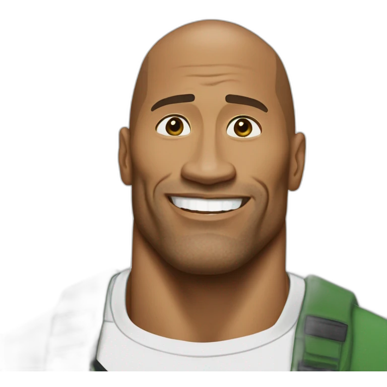 dwayne johnson only green and white emoji