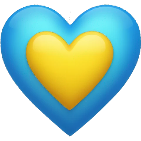 yellow-blue heart emoji