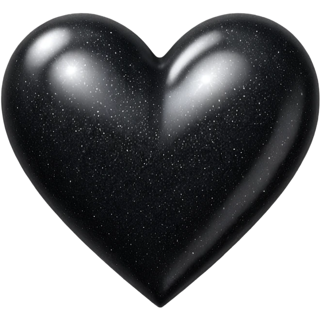 heart with black glitter emoji