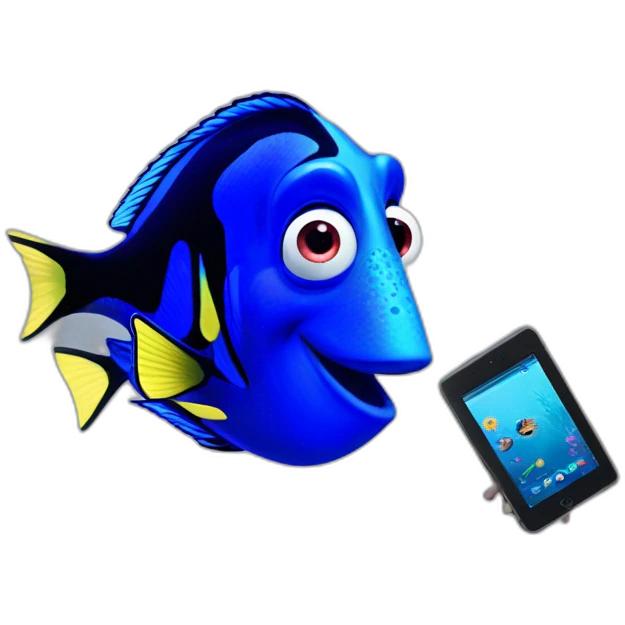 finding dory holding controller pad emoji
