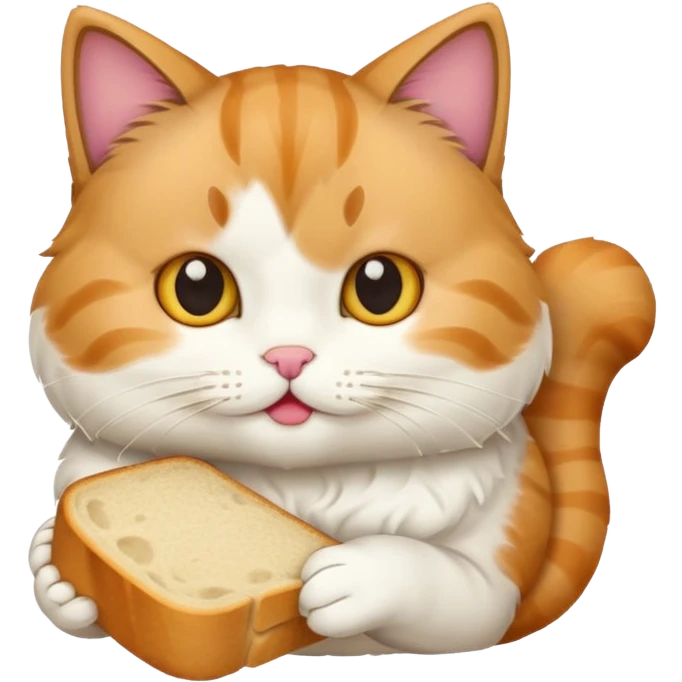 Cat eating bread  emoji