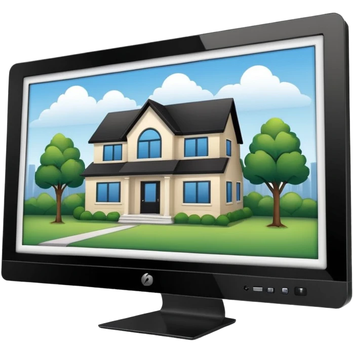 A pc monitor  real estate site emoji