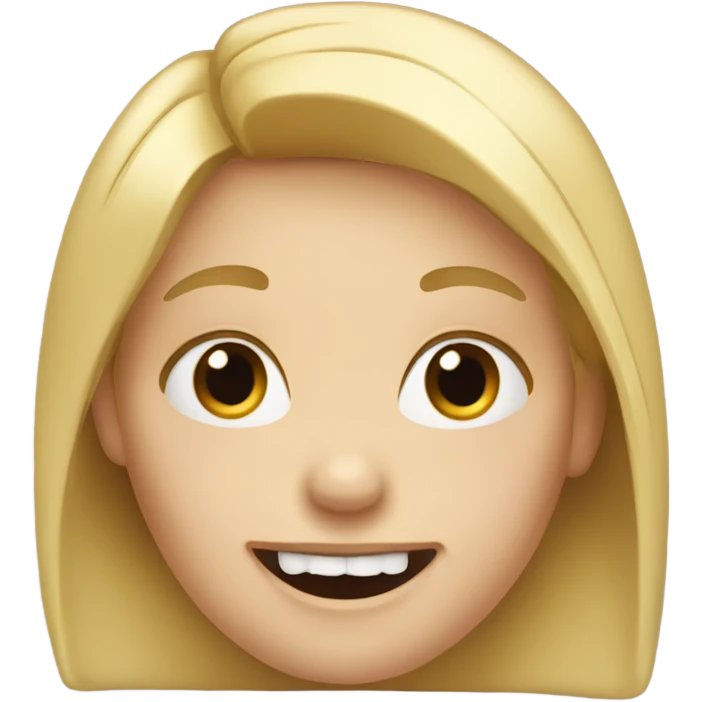 Crooked tooth blond girl emoji