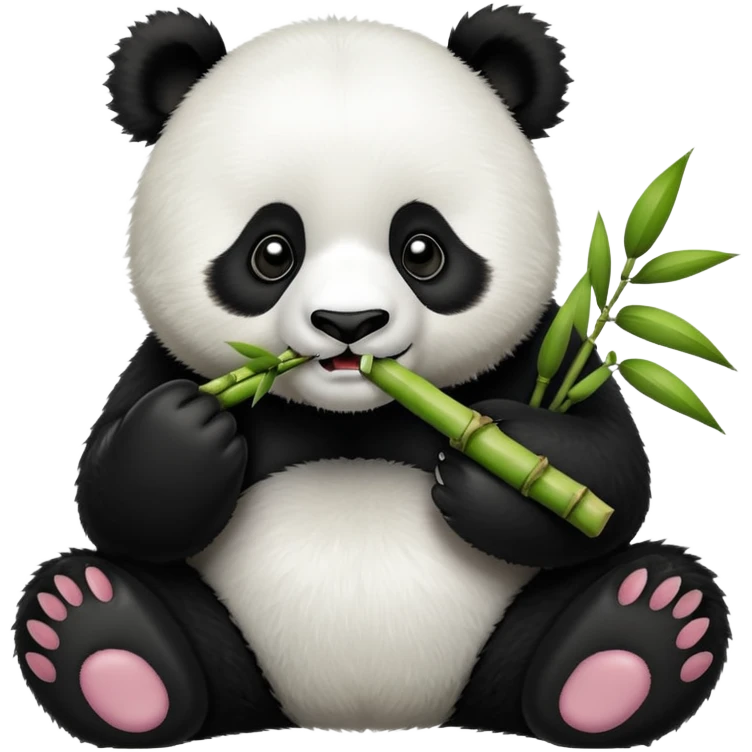 Panda eating  emoji
