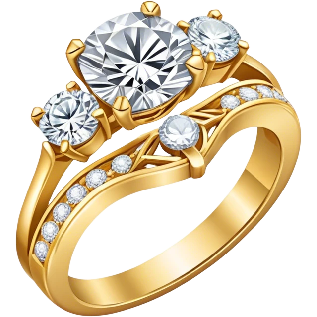 Create a bright and detailed icon representing jewelry art and the craft of making jewelry. The design should feature elements like a sparkling diamond, a gold ring, a jeweler’s tools (such as pliers and a workbench), and some delicate detailing that conveys craftsmanship and luxury. The icon should be clean, vibrant, and visually striking, with a balance of sophistication and creativity. emoji