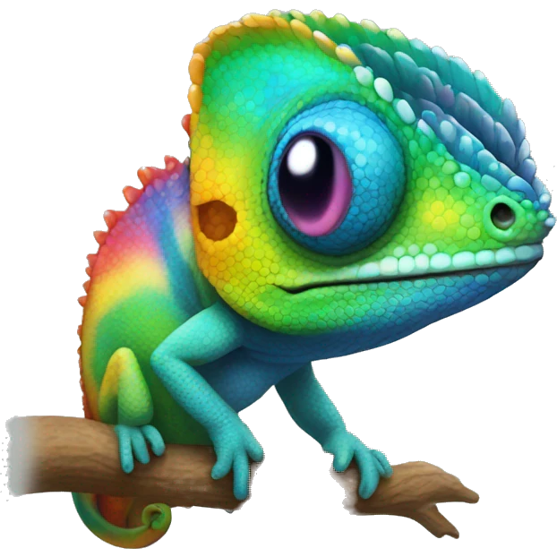 Rainbow Chameleon emoji