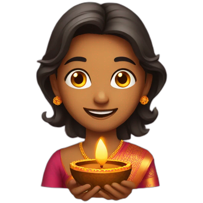 enjoying diwali emoji