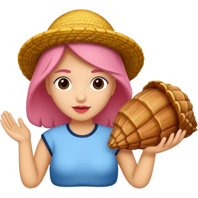 Rosa mujer conchas marinas   emoji