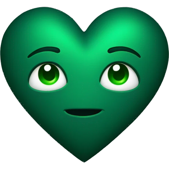 Dark green heart emoji