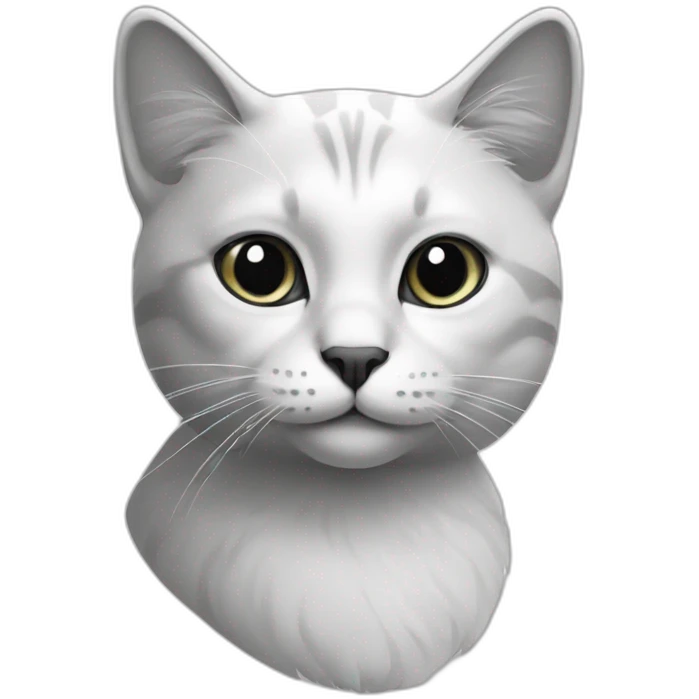 cat black and white emoji