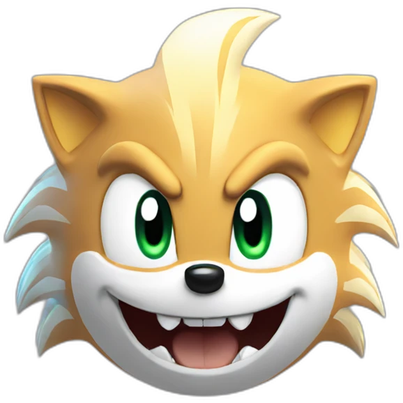 Sonic The hedgehog with teeth emoji