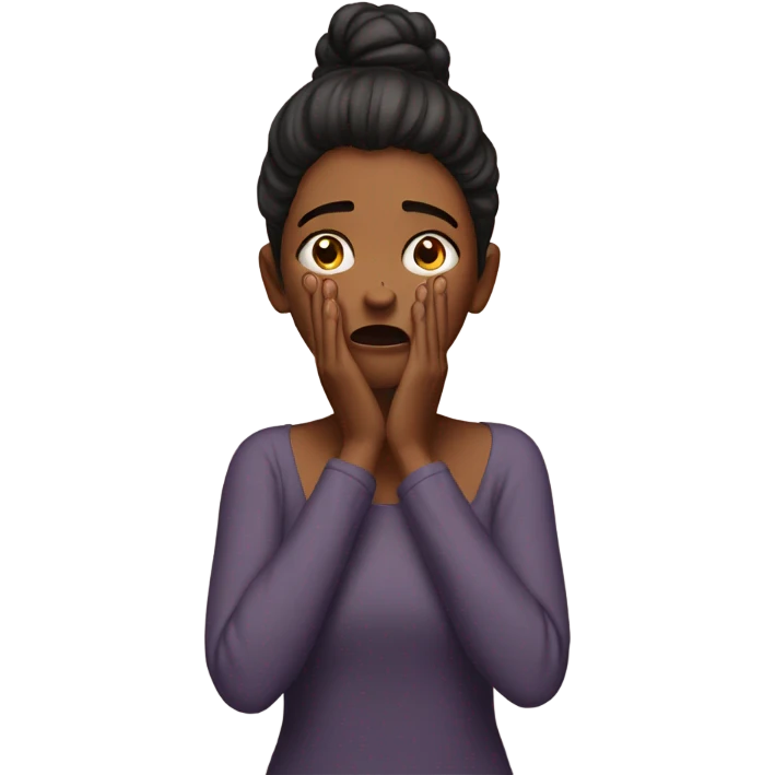 Ohhhh noooo girl hands on face emoji