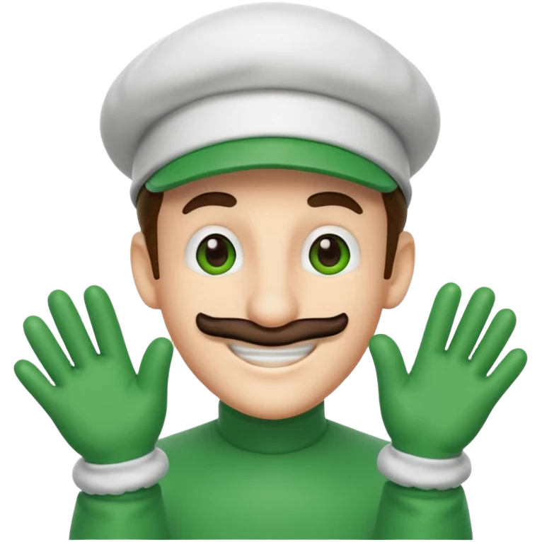 Luigi white gloves emoji