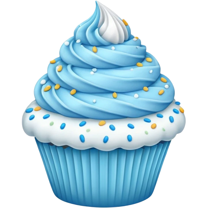 Light blue cupcake emoji