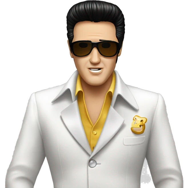 Elvis presley wearing a white suit  emoji