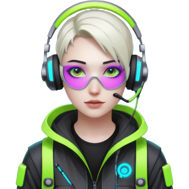 Cyberpunk hacker emoji