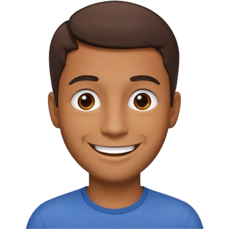 A brown man  happy emoji