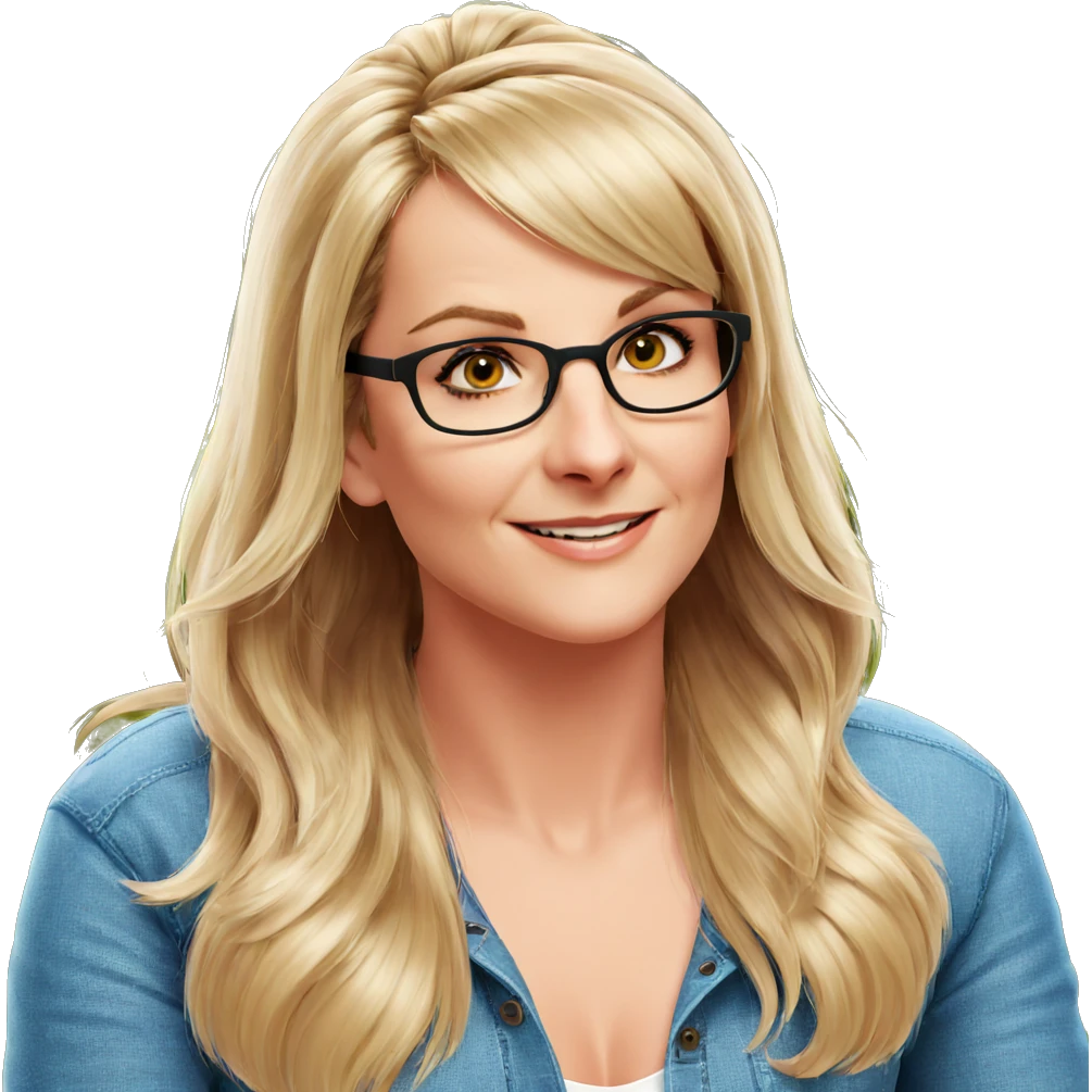 smiling girl with glasses emoji