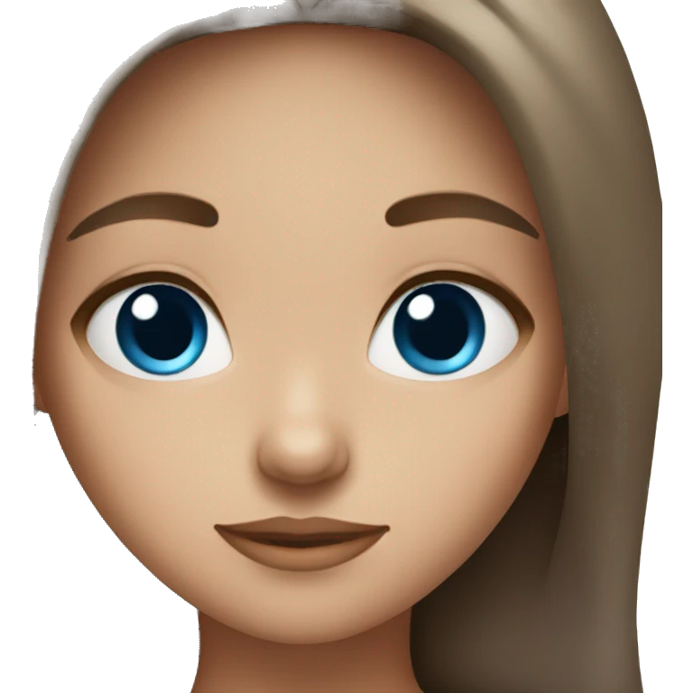 girl with blue eyes and brown hair emoji
