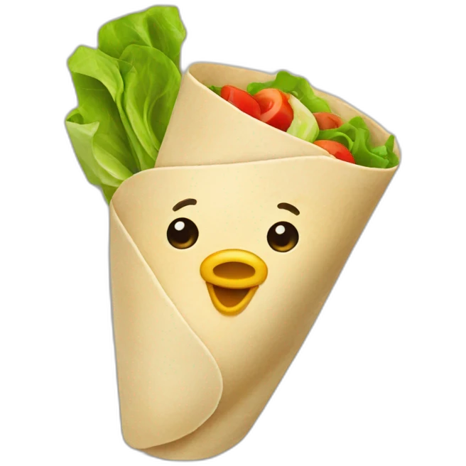 chicken-wrap-with-fork emoji