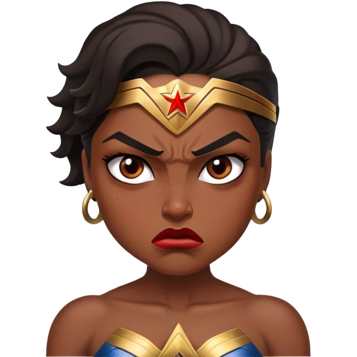 Angry Wonder Woman emoji