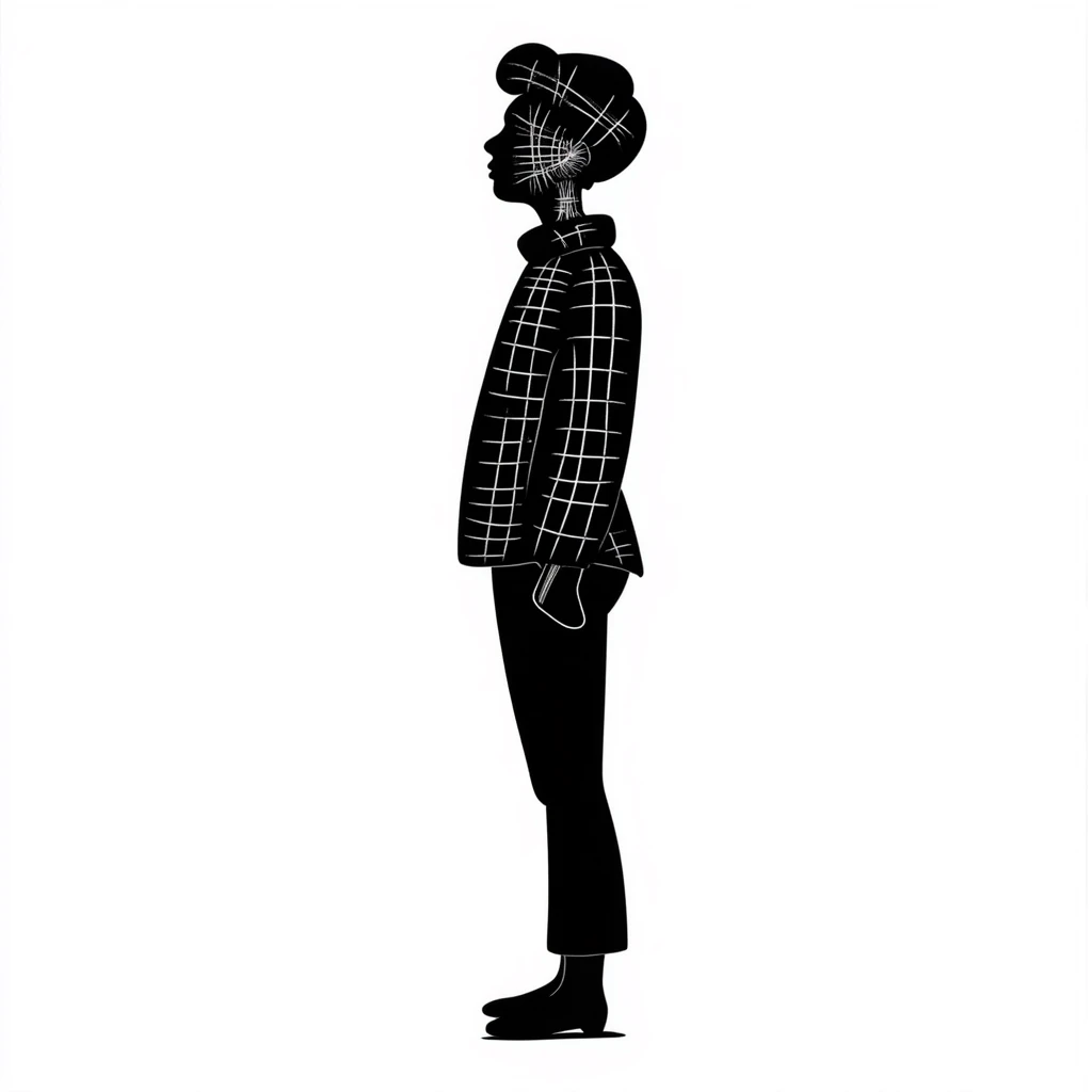Human body silhouette with digital 3D scanning grid lines covering it, futuristic body scan emoji