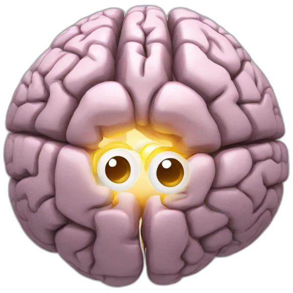 Brain with aperture emoji