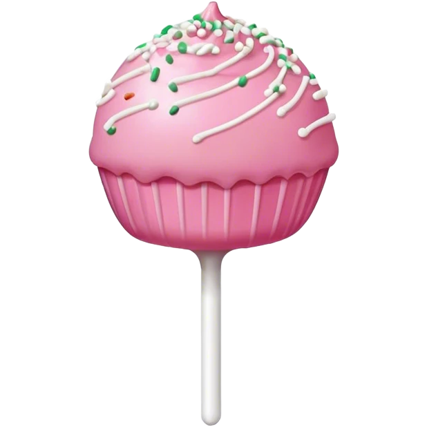 pink starbucks cake pop with white sprinkles  emoji