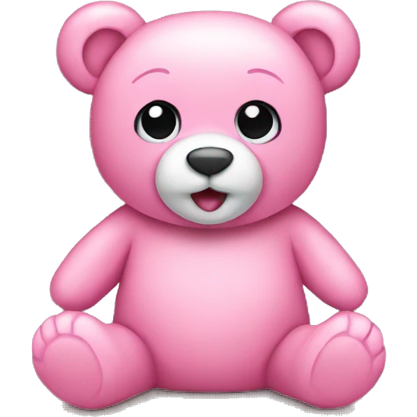 Pink teddy bear emoji