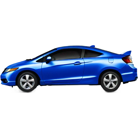 Blue 2010 Honda civic coupe emoji