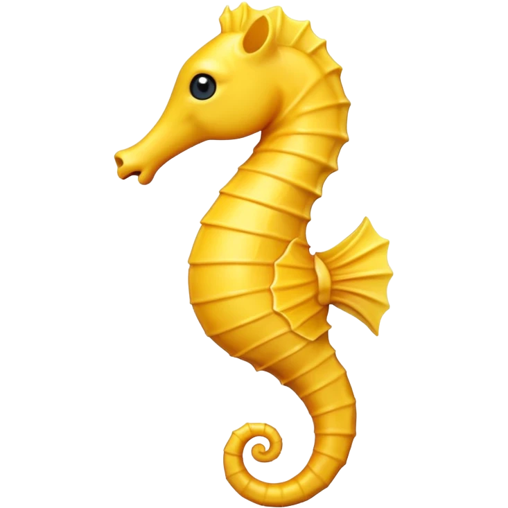 Yellow seahorse facing left emoji