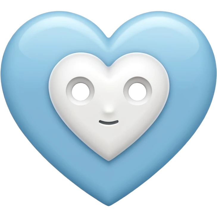 Add a H letter in white heart center emoji