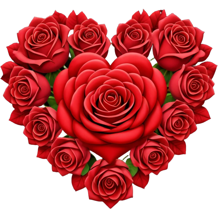Heart of roses emoji