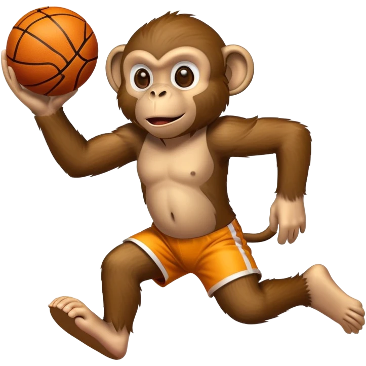 Monkey playing basketball  emoji