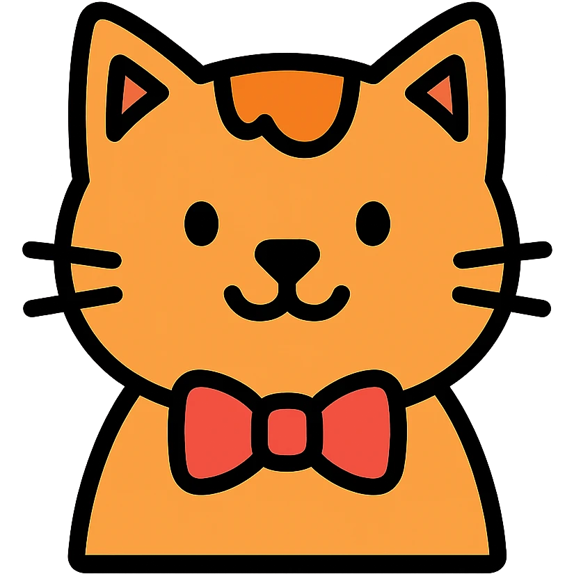 cat with a bowtie emoji